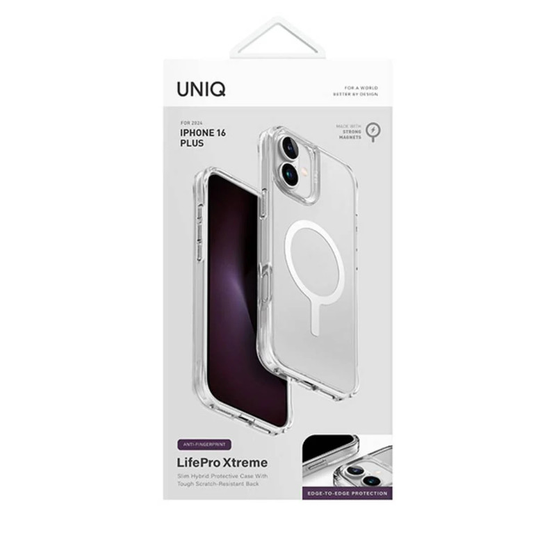 Uniq Lifepro Xtreme Iphone 16 Plus Cover Mobile Case With Magsafe - Frost Clear - أكسسوار